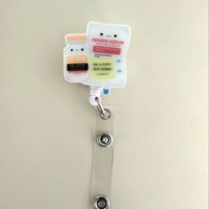 NEW Cute Heparin Sodium Medical Badge Reel